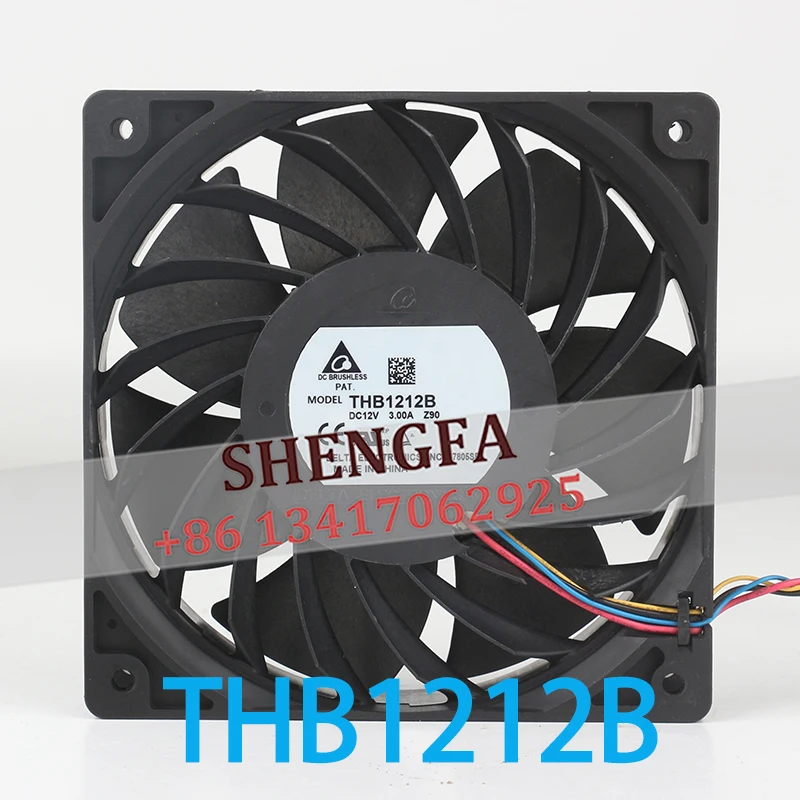 

12025 Delta 12V 3.00A ultra-thin high air 12CM volume four-wire PWM violent THB1212B 120x120x25MM cooling fan