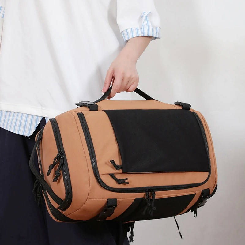 Men Women Fashion Casual Travel Backpack Commuter Laptop Backpack Large Capacity Luggage Bag Waterproof Nylon Two-shoulder Bag