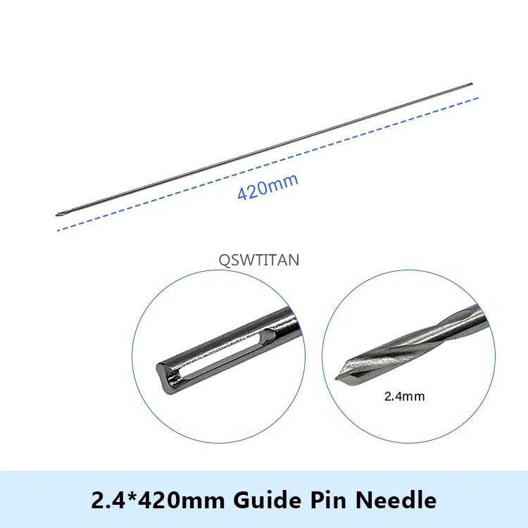 2.4mm Guide Pin Needle With Hole 1PCS Stainless steel Orthopedic Surgical Instruments