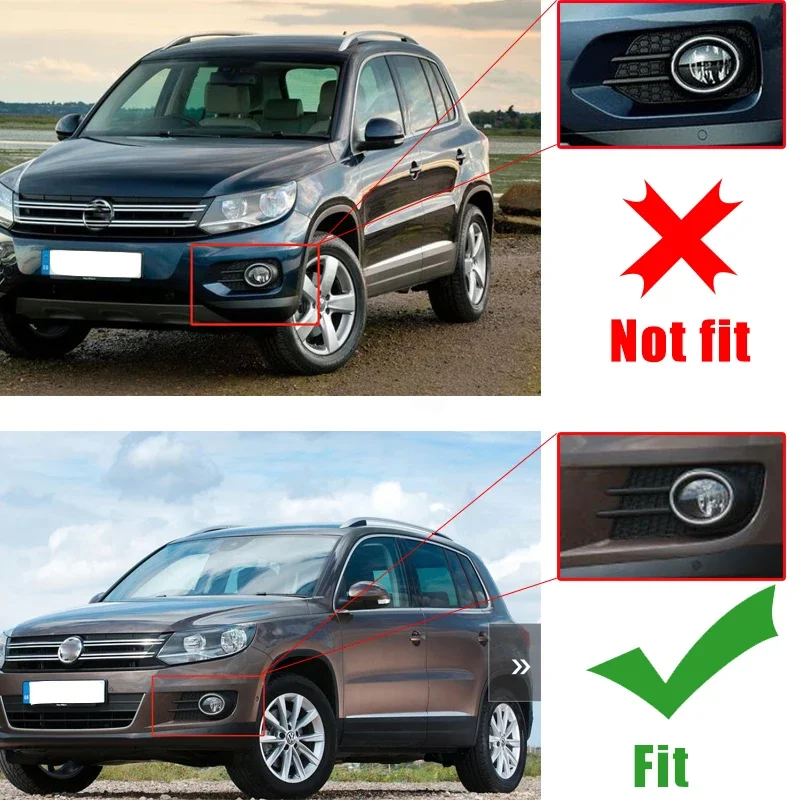 Front Bumper Fog Light Grille Frame Cover Trim Fog Lamp Grille Bezel For Volkswagen Tiguan EU 2012-2018 5N0853665 5N0853666