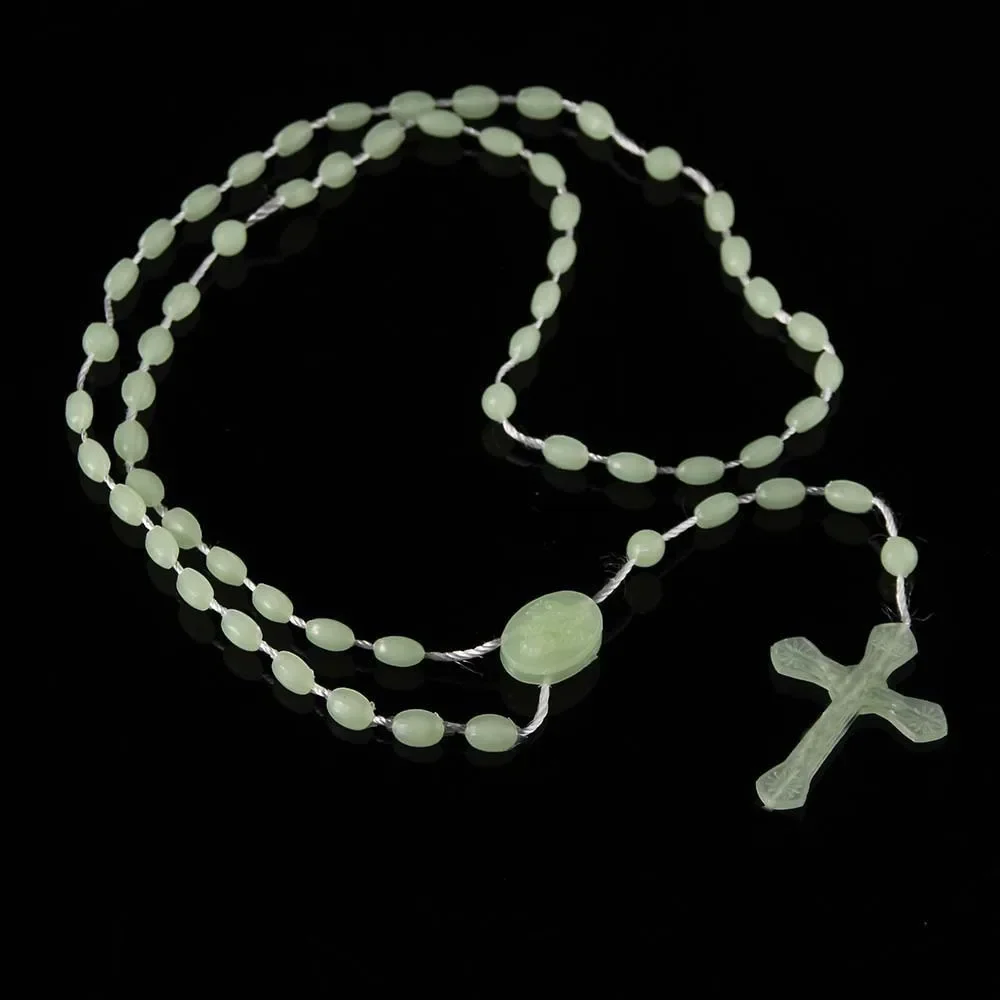 Fashion Luminous Cross Necklace Religious Catholic Jewelry P