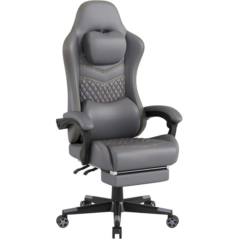 400LBS Support,Height Adjustable Game Chair with 360°-Swivel