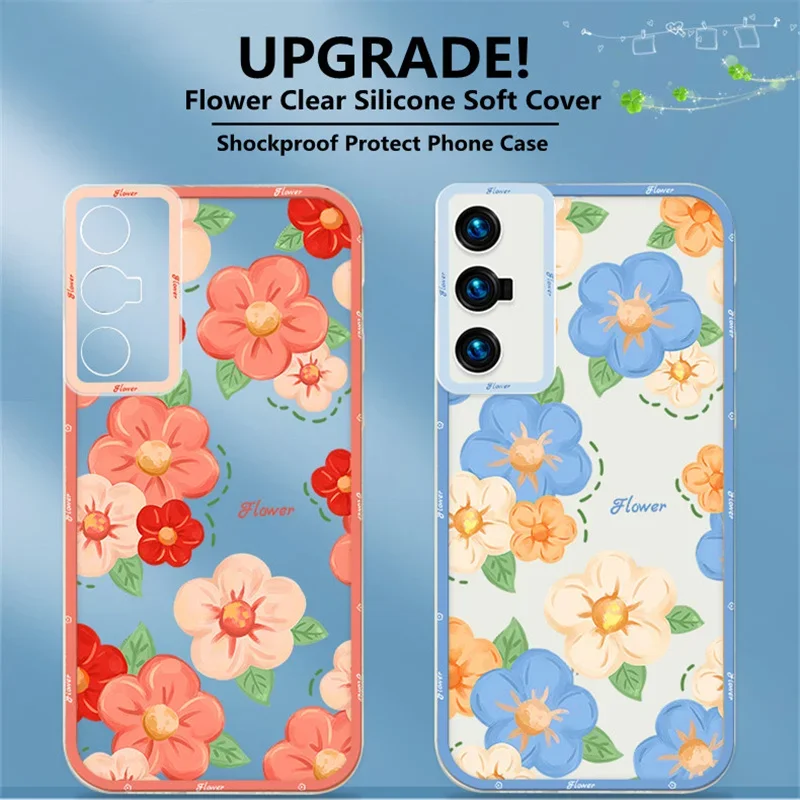 Fashion Flower Silicone Case For Xiaomi Mi 12 11 11T 10 Ultra 10T 9 A3 8 Lite 10S CC9E POCO X3 NFC F3 F4 X4 M3 M4 Pro GT Cover