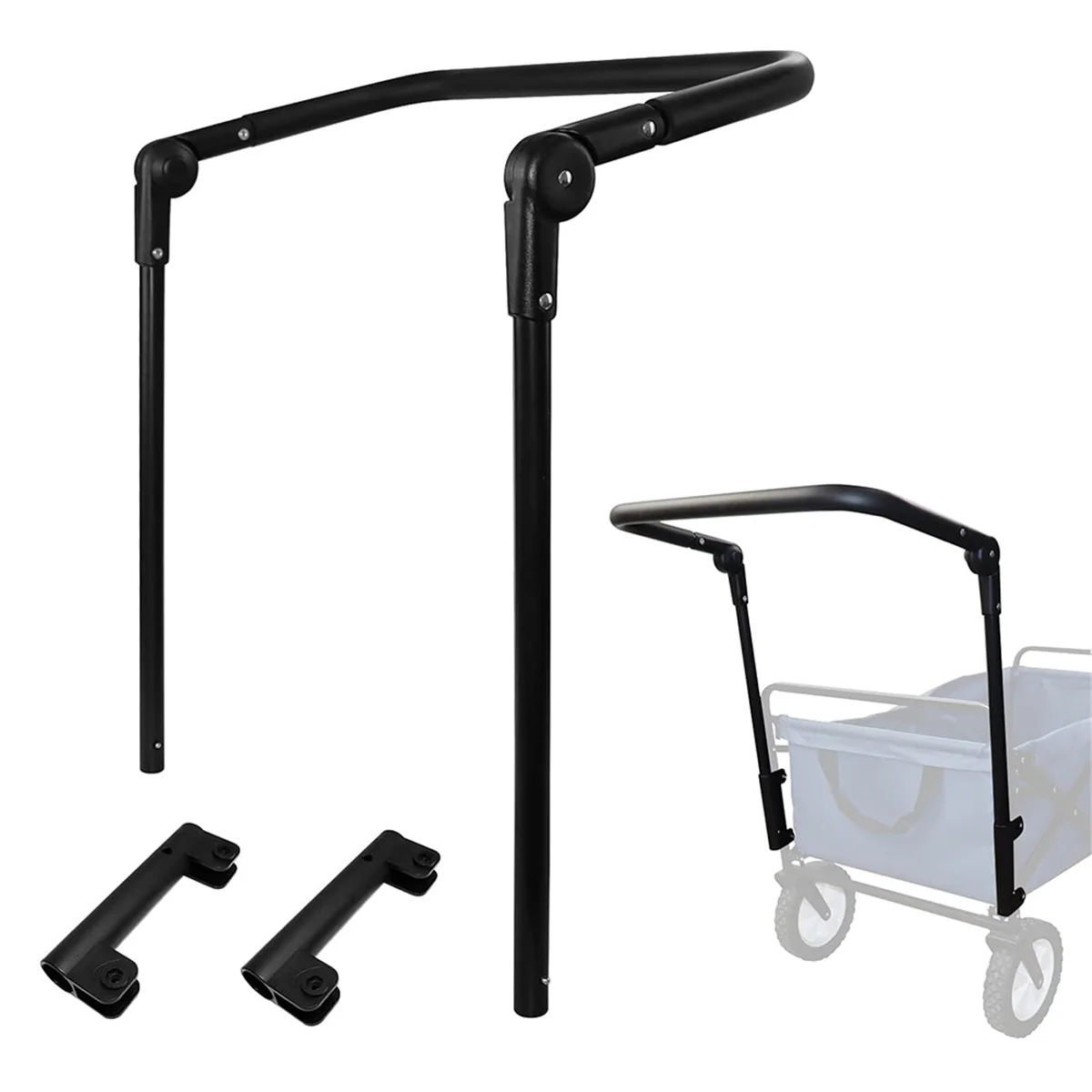 Foldable Folding Cart Push Handle Lightweight Extendable Cart Trolley Handle Accessories Wagon Cart Equipment Rare