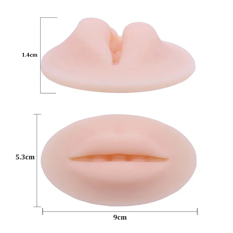 Reusable 3D Lips Practice Silicone Skin for Permanent Makeup Artists Human Lip Blush Microblading PMU Training Skin 1pcs