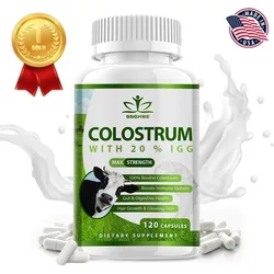 Bovine Colostrum Powder Capsules 1000mg 20%IgG Promote Gut Digestive Health Boost Immune System Enhance Muscle Growth & Repair