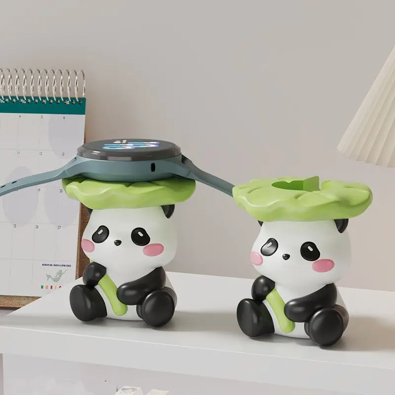 Kawaii Panda Apple Watch Charger Stand Creative Cute Panda Ornaments Figure Watch 8 7 6 5 4 3 2 Se Currency Charger Stand Gifts