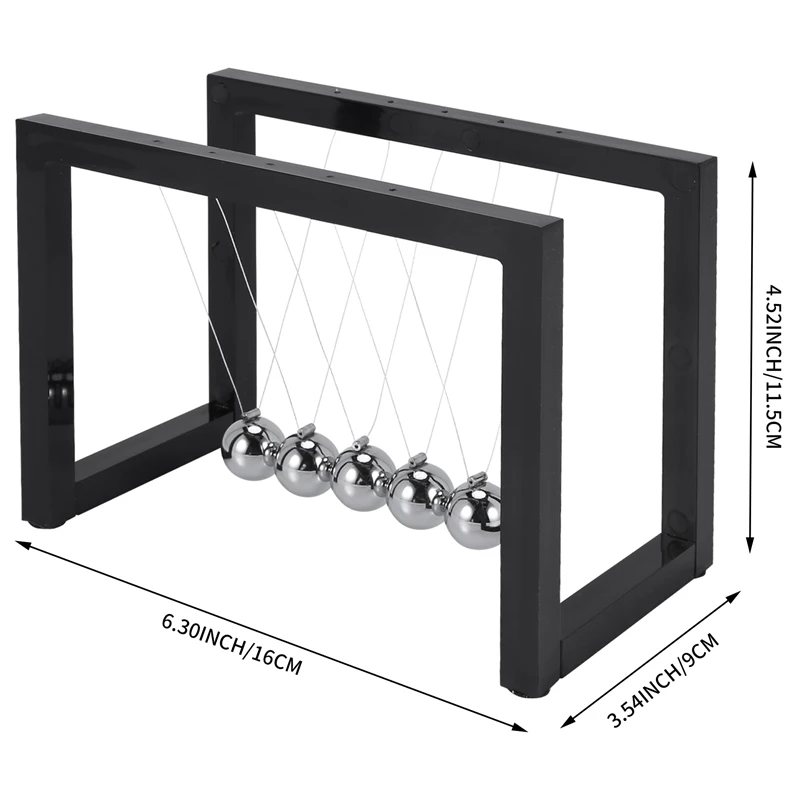 Newton Balls Cradle Balance Ball Newtons Pendulum Ornaments Home Decorations Desk Decoraction Toy Gift image 4