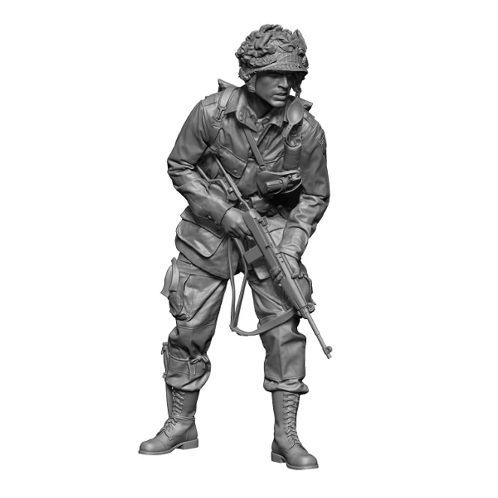 1/35 WW2 US Para Rifleman 4, Resin Model figure soldier, WWII Military themes, Unassembled and unpainted kit