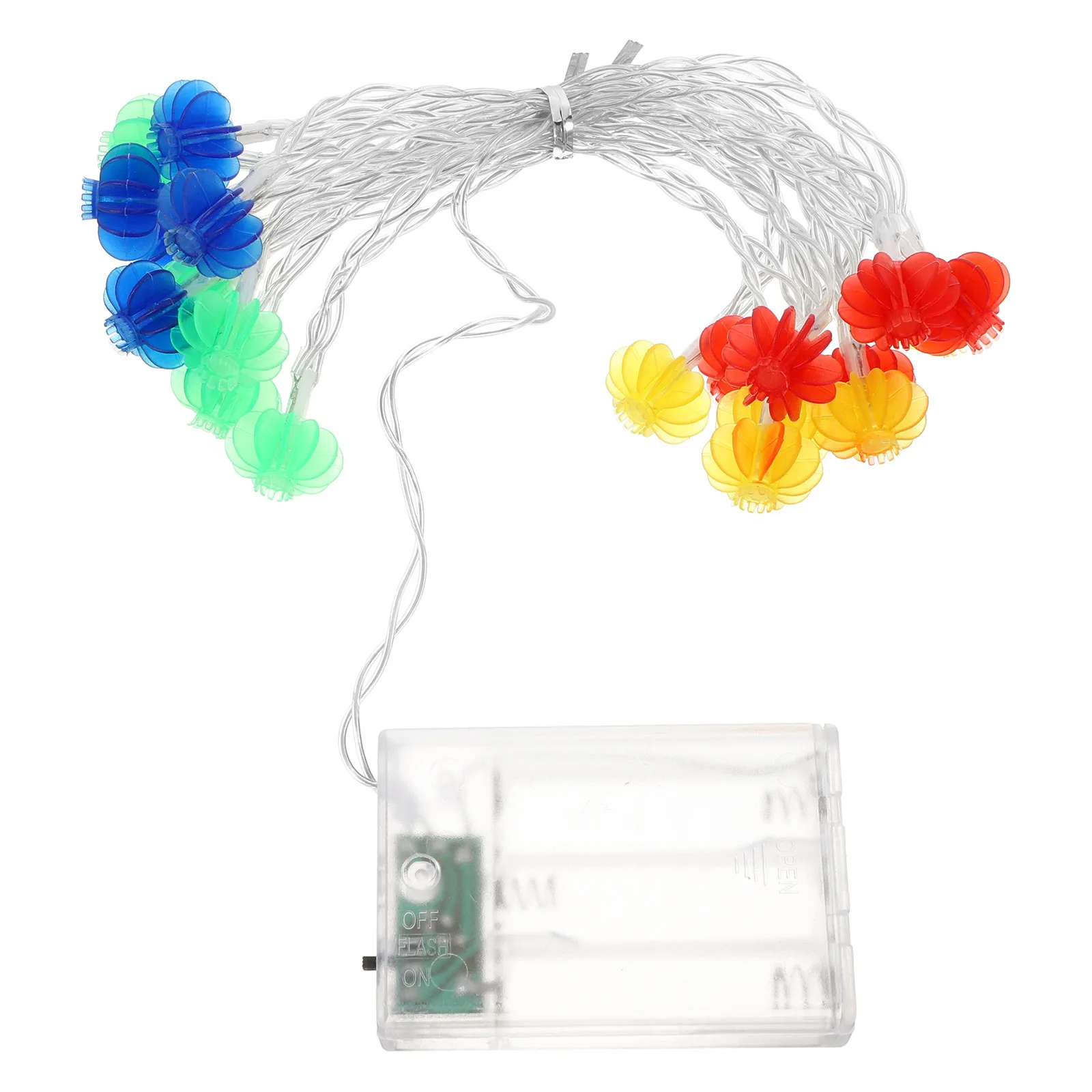 

2Pcs Colored Lantern LED String Lights 3M BatteryOperated Festive Decor for Spring Festival Bedroom Patio Events