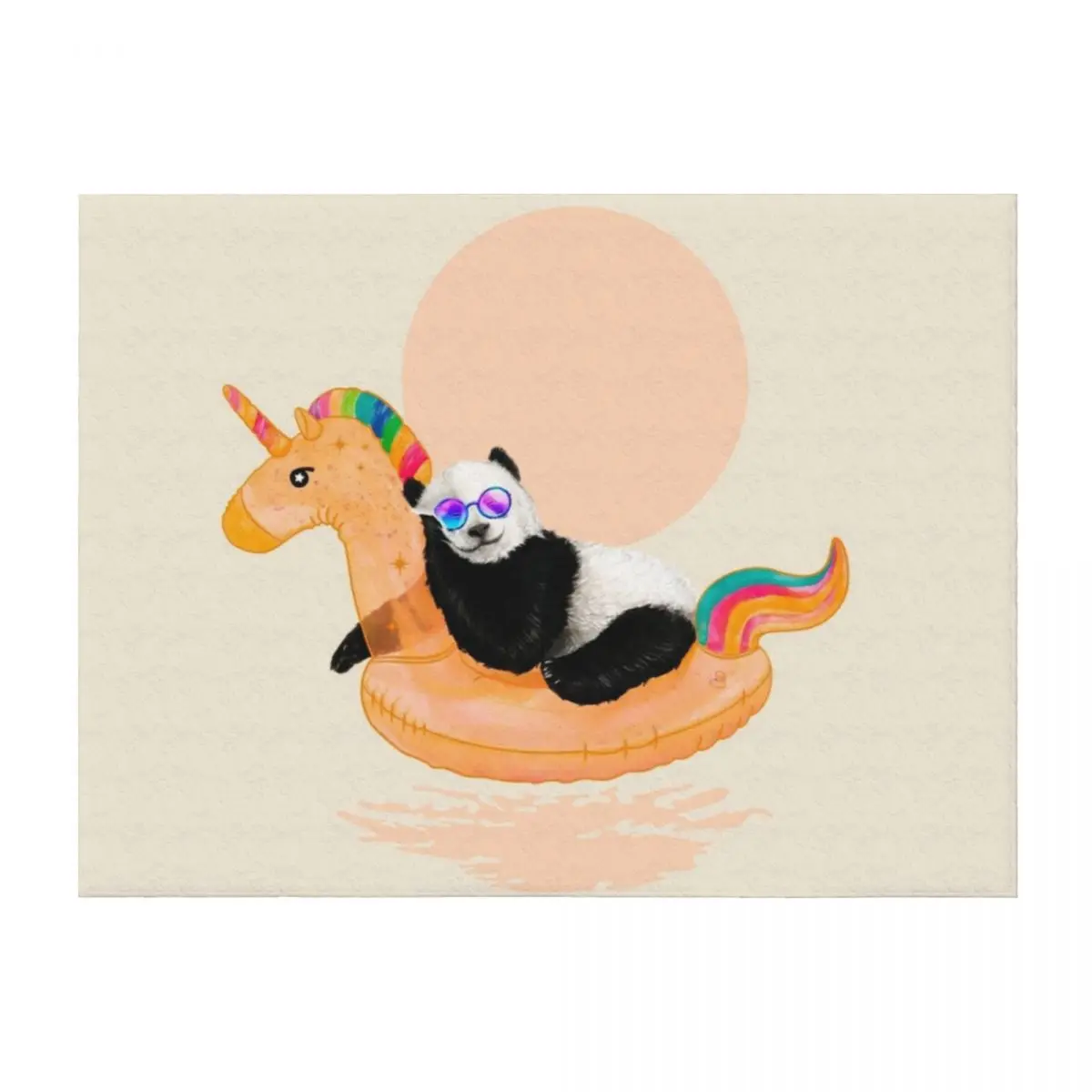 

Chillin Unicorn Panda Throw Blanket Sofa Quilt Plaid Luxury Thicken Soft Plaid Blankets