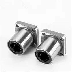 2pcs/lot .Square Flange Linear Motion Bushing Ball BearingLMK6 8 10 12 13 16 20 25 30 35 40 50 60UU