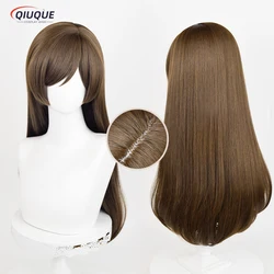 Anime Momozono Nanami Cosplay Wig Long Straight Brown Heat Resistant Synthetic Hair Anime Party Wigs + Wig Cap