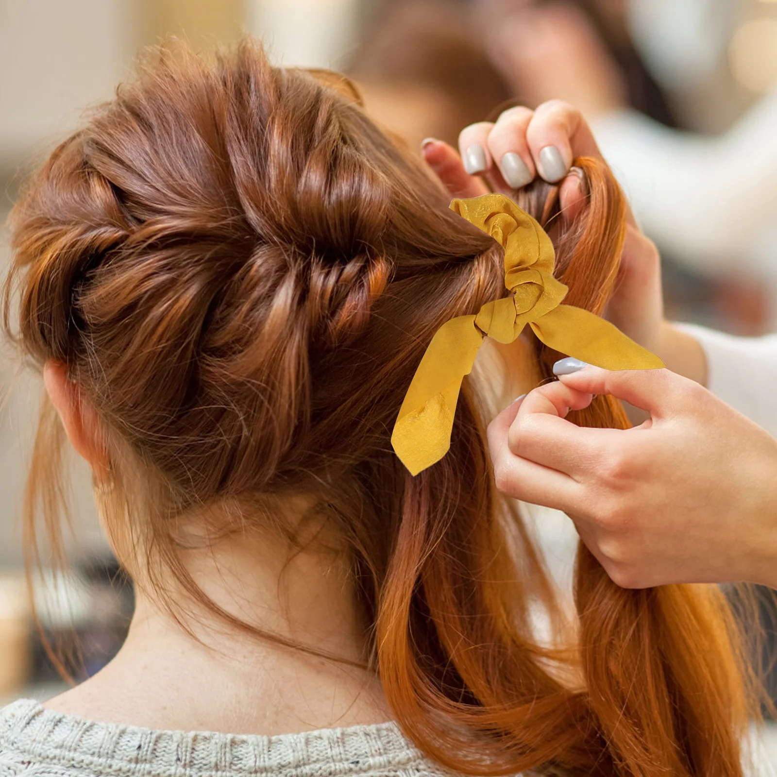 

16 pcs Butterfly Bow Scrunchies For Women Solid Color Elastic Hair Ties Holders Fall Accessories Ponytail Scrunchies Girls Hair