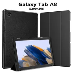 Etui na Tablet do Samsung Galaxy Tab A8 2021 magnetyczna potrójna obudowa Funda na Samsung Tab A8 10.5 SM-X200/SM-X205 etui