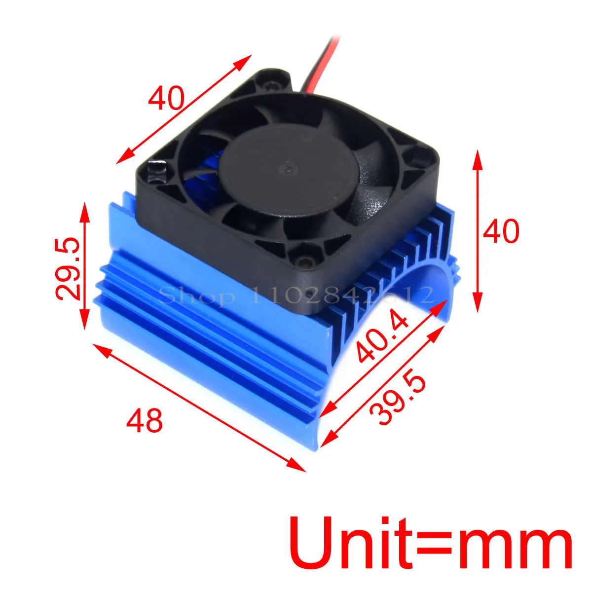 Aluminum Heatsink 5V Cooling Fan For 1/8 RC Car 1515 1512 4274 4268 Motor RC Car