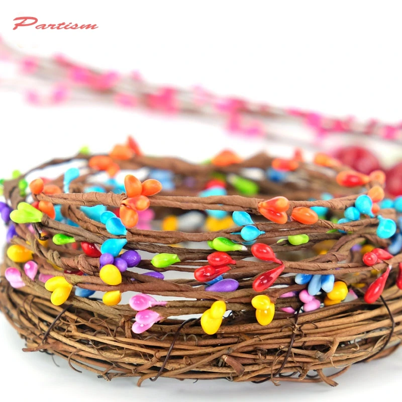 10pcs 65cm Stamen artificial Beads Branches flower Wreath Branches Flower Iron Wire for Home Wedding Decoration Crafts flowers