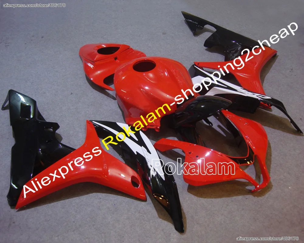 

Популярный комплект для Honda CBR600RR F5 2007 2008 CBR 600 RR 07 08, красные, черные обтекатели кузова мотоцикла (литье под давлением)