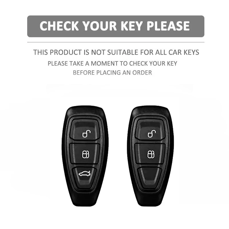 حافظة مفاتيح السيارة من سبائك الزنك لسيارة Ford ST Line Fiesta Focus Mondeo Ecosport Kuga Puma Edge Escape
