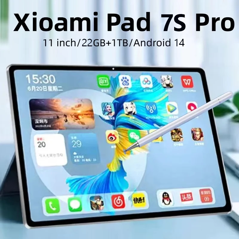 

2025 Original Global Version Pad 7S Pro Android 14 Snapdrago 8gen2 Tablet PC 11inch 22GB+2TB 20000mAh GPS 5G Dual SIM WiFi Tab