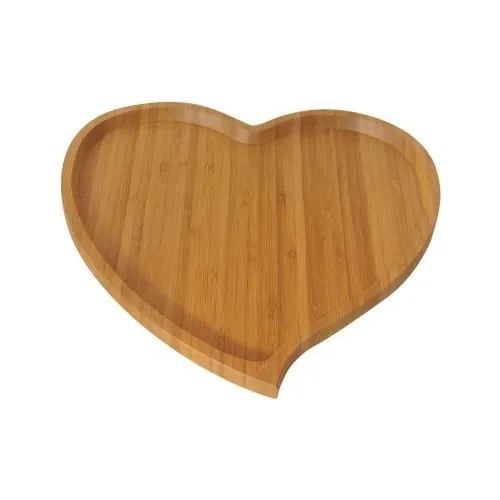 Bambum Amor Heart Tray Large fruit vegetable cookie cake tray wood heart kitchen give mother gift