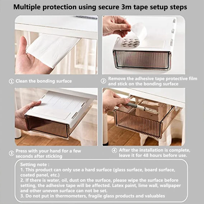 Under The Desk Desk Storage Box Finishing Desk Bottom Shelf Artifact Rack Suitable For Office Home School