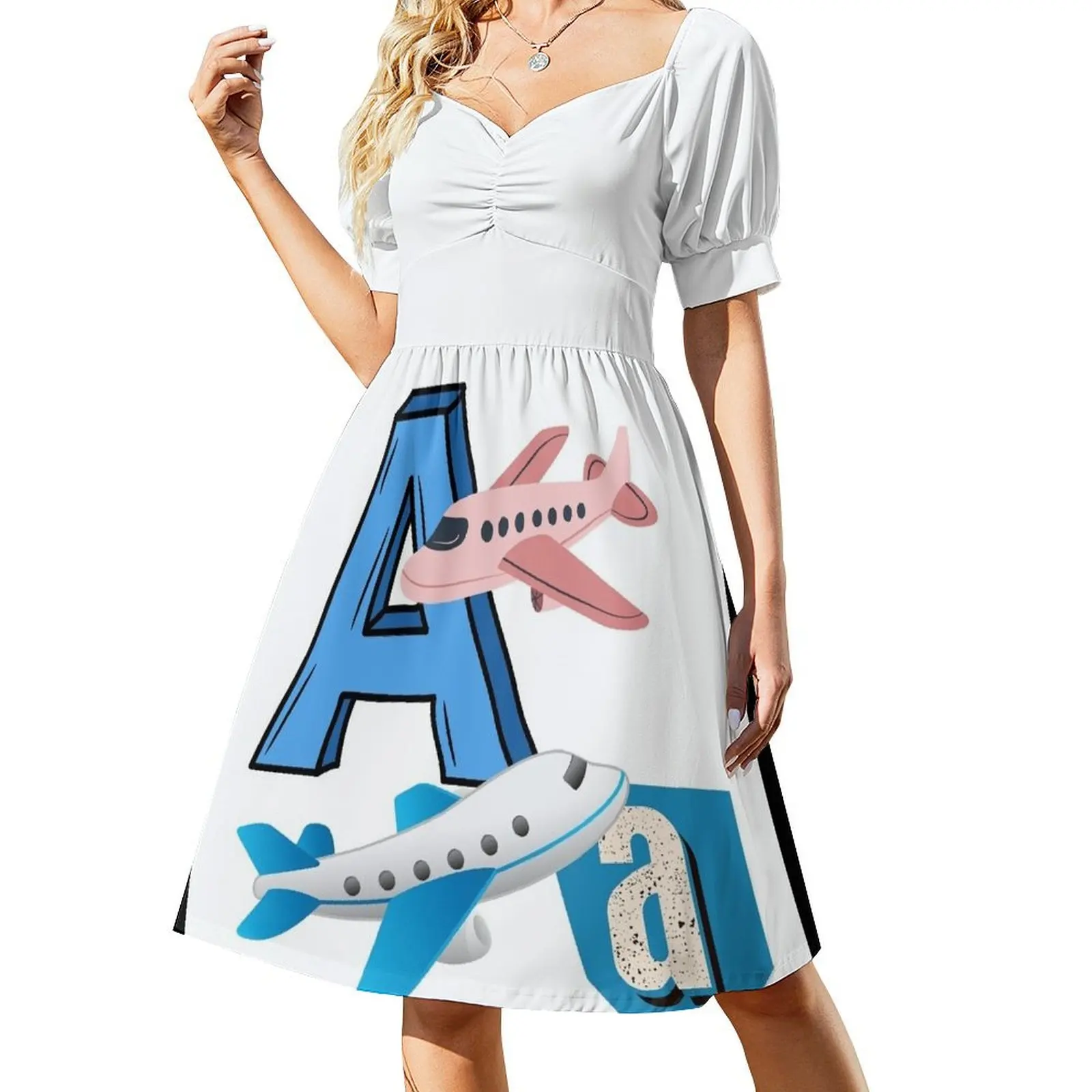 A, Alphabet, Airplane. Dress Summer skirt luxury women's party dress evening prom Women's dress luxury