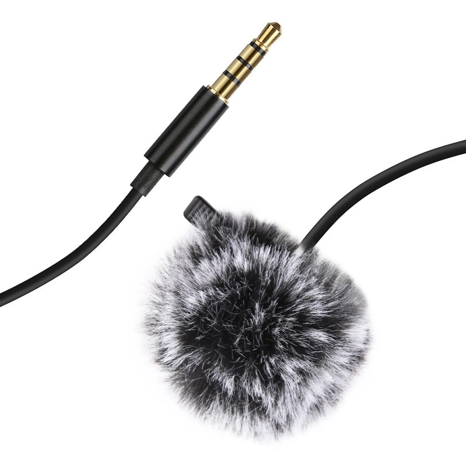 PULUZ 1.5m 3.5mm Jack Lavalier Wired Condenser Recording Microphone