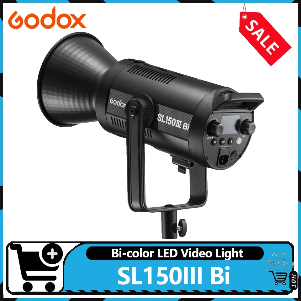 Luz de Video LED Godox SL150III Bi-LED de 150W, Bicolor 2800-6500K, Luz de Relleno para Fotografía LED con Efectos FX Integrados Controlados por Aplicación