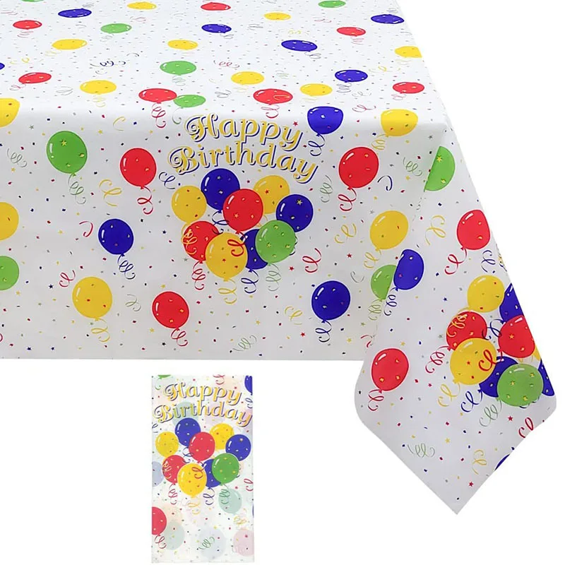 1pc disposable tablecloth birthday party family celebration supplies