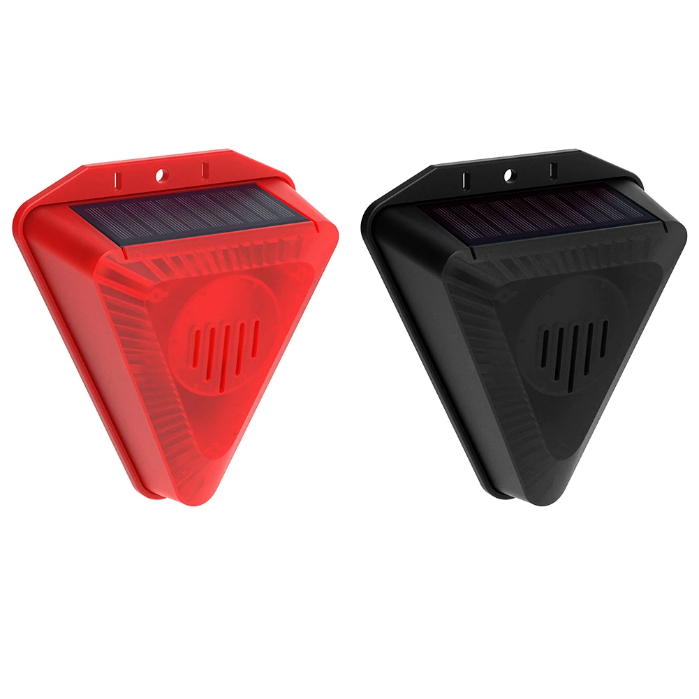 

1pc Solar Alarm Light Outdoor Motion Sensor Light Waterproof 6LED IP65 129DB Wall-mounted Home Solar Alarm Light