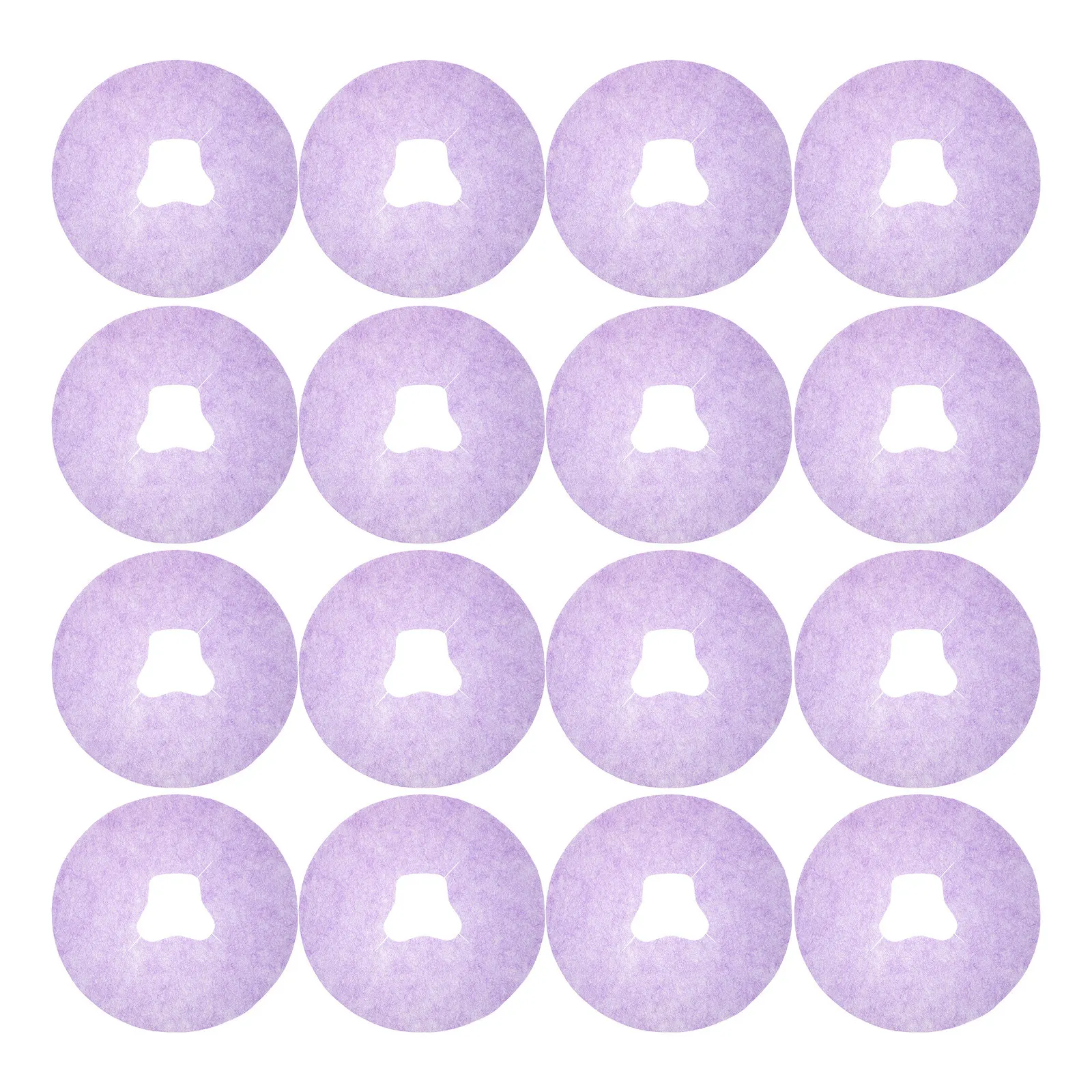 

400 шт. одноразовых чехлов для массажных столов, фиолетовые, с круглым отверстием, из нетканого материала, для косметологических кушеток, спа-салонов, кресел для процедур по уходу за лицом