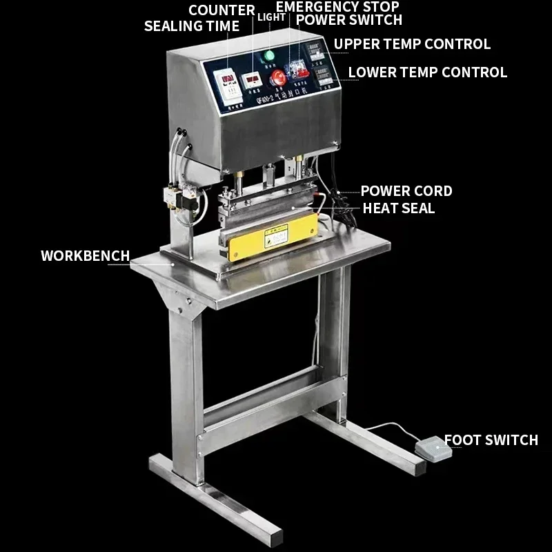 Bag Packaging  Automatic Sealing Semi-automatic Bag Sealing Machine Pneumatic Sealing Machine Stand Up Pouch Pack