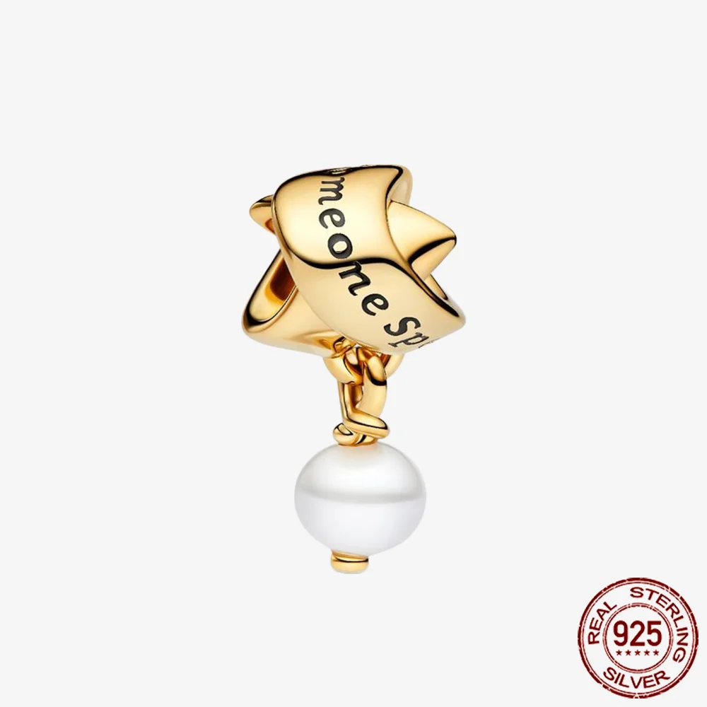 تألق الذهبي سلسلة 925 فضة Pavé كليب سحر سحر صالح الأصلي خرز سوار مجوهرات DIY عشية عيد الميلاد Gft