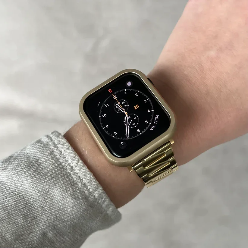 Bingkai pelindung logam ringan untuk iWatch seri 9 8 7 6 5 4 SE casing Aloi aluminium untuk penutup jam tangan Apple 40mm 41mm 44mm 45mm