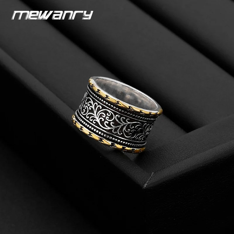 Mewanry Silver Color Finger Rings For Women Couples Vintage Niche Design Trendy Creative Punk Hip Hop Rock Party Jewelry Gifts