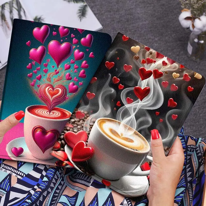 

Love Coffee Art Pattern Gift For Xiaomi Redmi Mi Poco Pad 2 5 6s 7 7s Ultra Pro Max 14 12.4 12.1 inch Soft Tablet Case