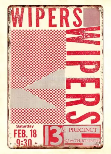 household decor 1983 The Wipers 13th Precinct Concert Poster metal tin sign