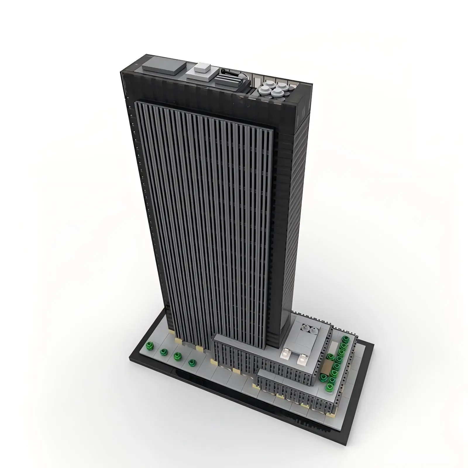 Eine Pennsylvania Square Bausteine MOC-156591 Brickheadz Maßstab 1:800 Gebäude Montage Modell Puzzle Kinder Spielzeug Geburtstag Geschenk