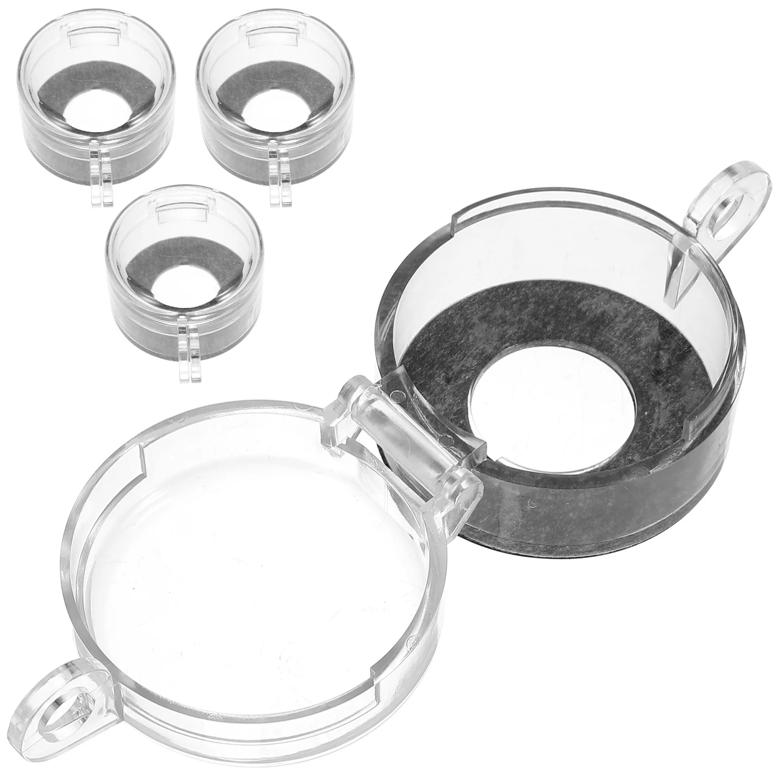 4Pcs Sturdy Emergency Button Cover Protective Clear Design Long Lasting for Machinery Elevator Garage Use Push Button Cover