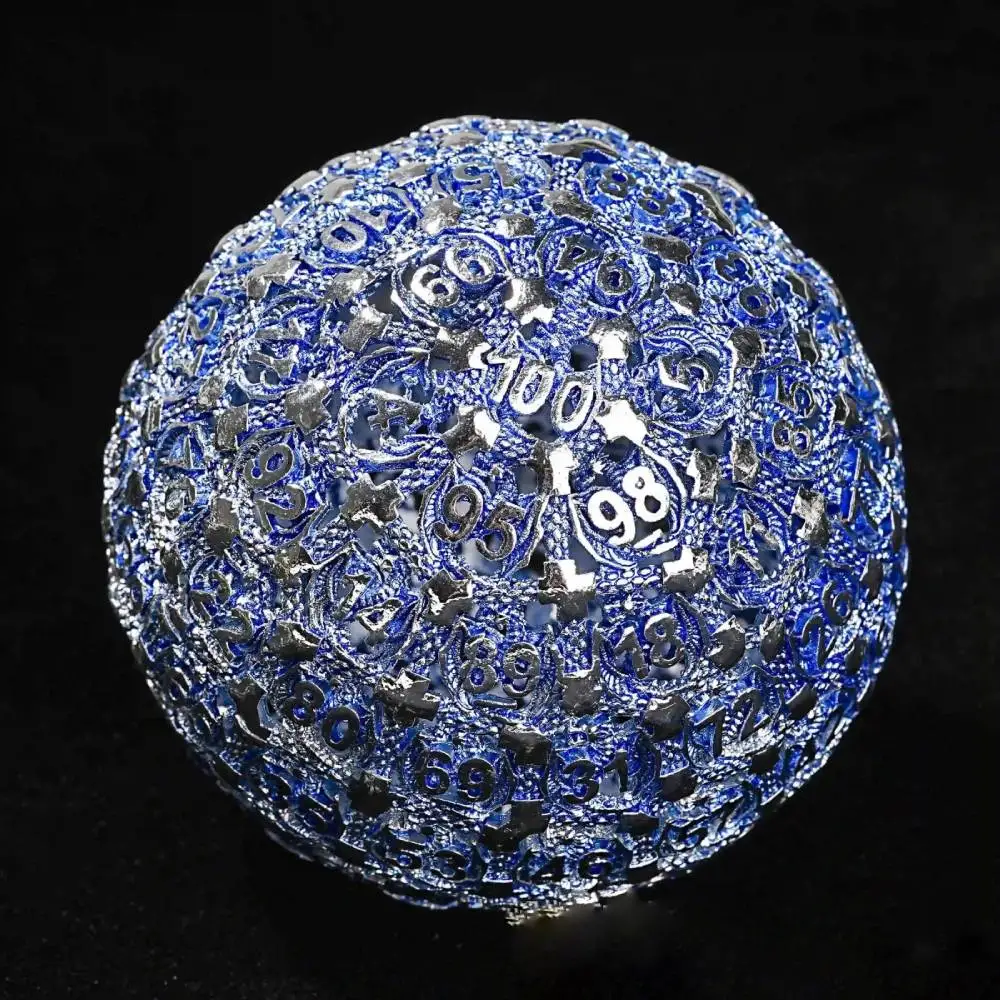 100-Sided Dragon Metal Dice D100 Hollow TRPG for Dungeons & Dragons COC Tabletop Role-Playing Game RPG DND Large Dice D100