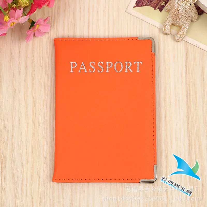 1 قطعة حامل جواز السفر العالمي بولي Leather الجلود متعددة الوظائف محفظة سفر غطاء جواز السفر حافظة كم واقي بلون