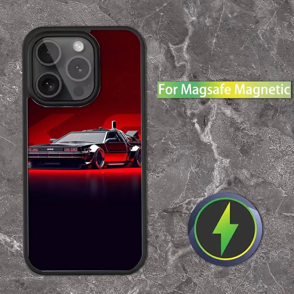 حافظة هاتف السيارة B-Back To The F-Future لهاتف iPhone 17,16,15,14,13,12,11,Pro,Max,Plus,Mini,SE4,E شحن لاسلكي Magsafe مغناطيسي