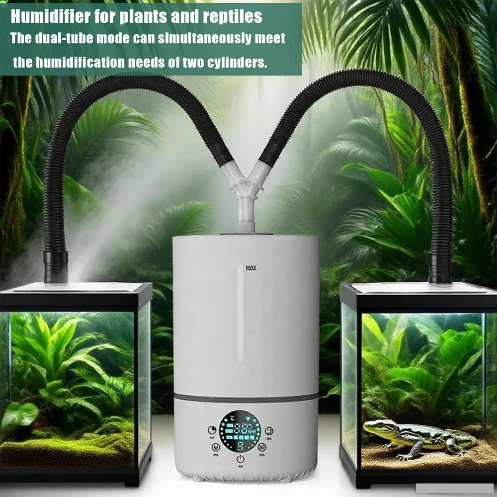para plantas, nebulizador de répteis, 4L, modo tanque duplo e sondas duplas com configuração de umidade constante, tempo de execução de 35H, controle remoto, para Repti