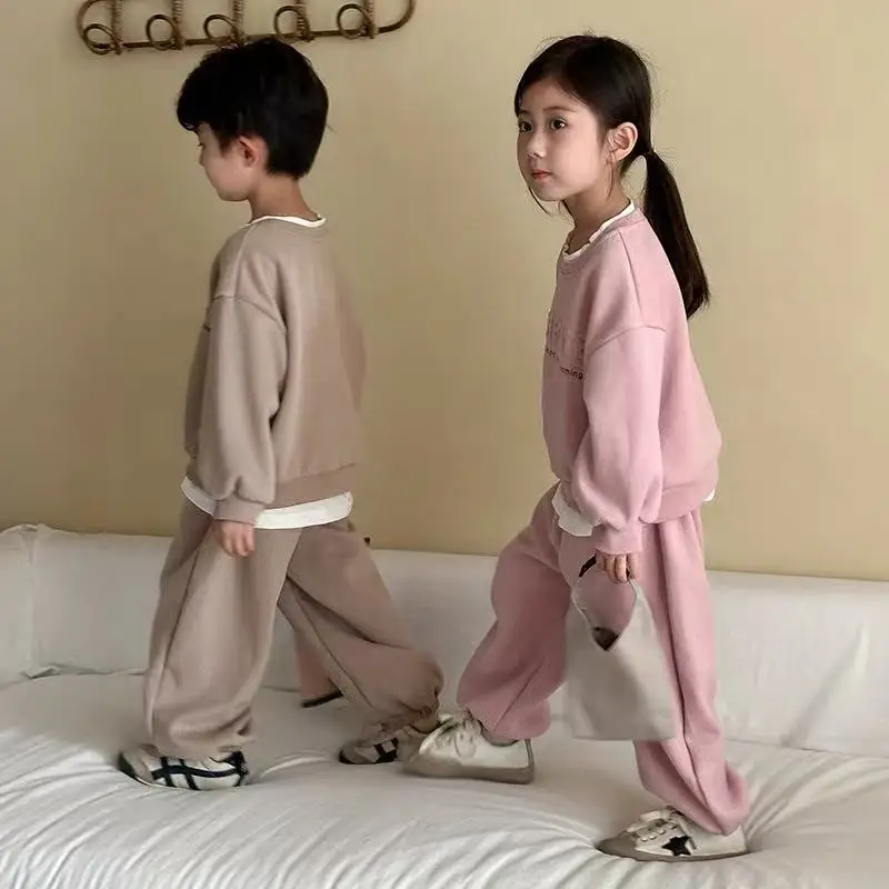 

Long Sleeve Shirt Pants Two Piece Boys' Clothing Set Kids Boys Autumn Suit 2025 New Children's Baby 100% Cotton Two-piece Set