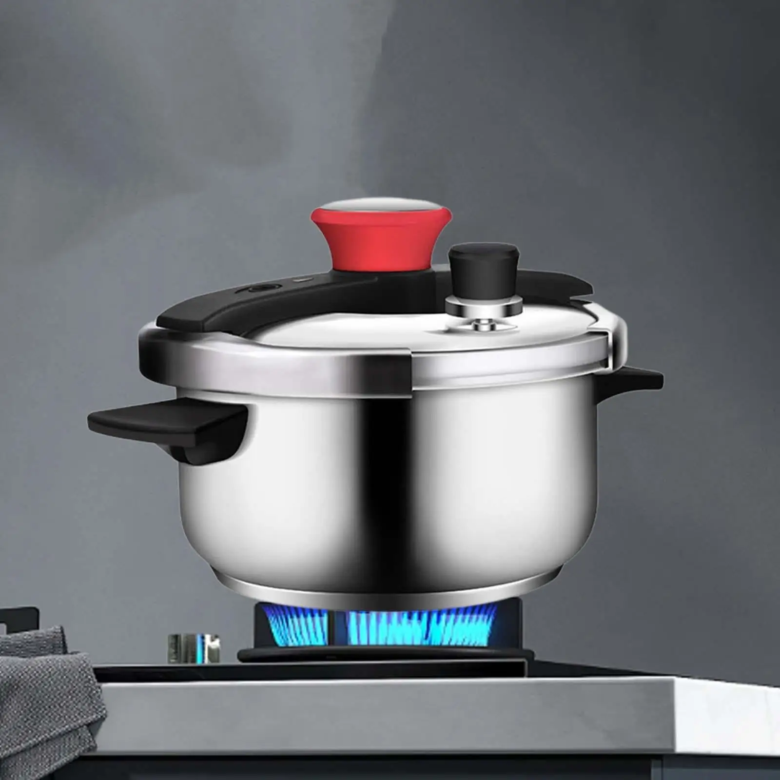 

Stainless Steel Pressures Cooker Kitchen Stew Soup Pot Fast Heating 4.0L Instant