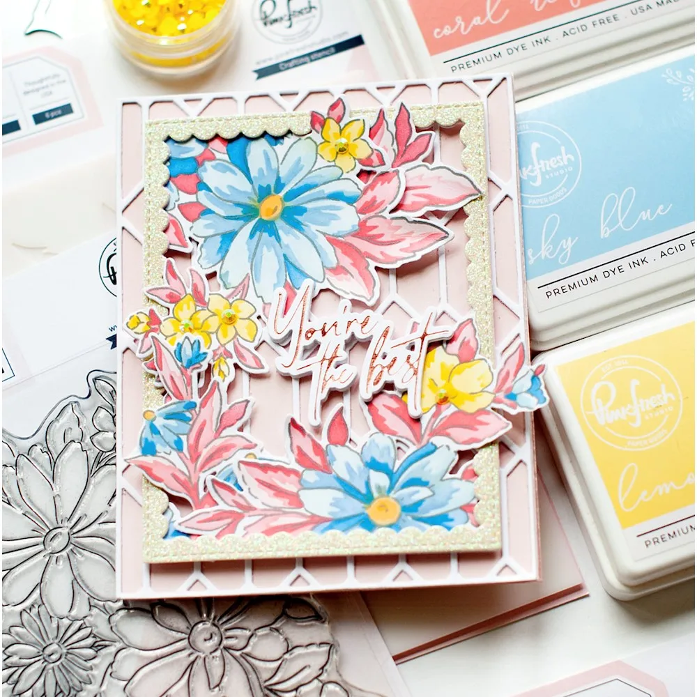 قالب جديد 2022 من الإقحوانات المطلية بقطع معدنية مجموعة إستنسل لدفاتر القصاصات واليوميات قوالب تزيين مصنوعة يدويًا وبطاقات تهنئة #4