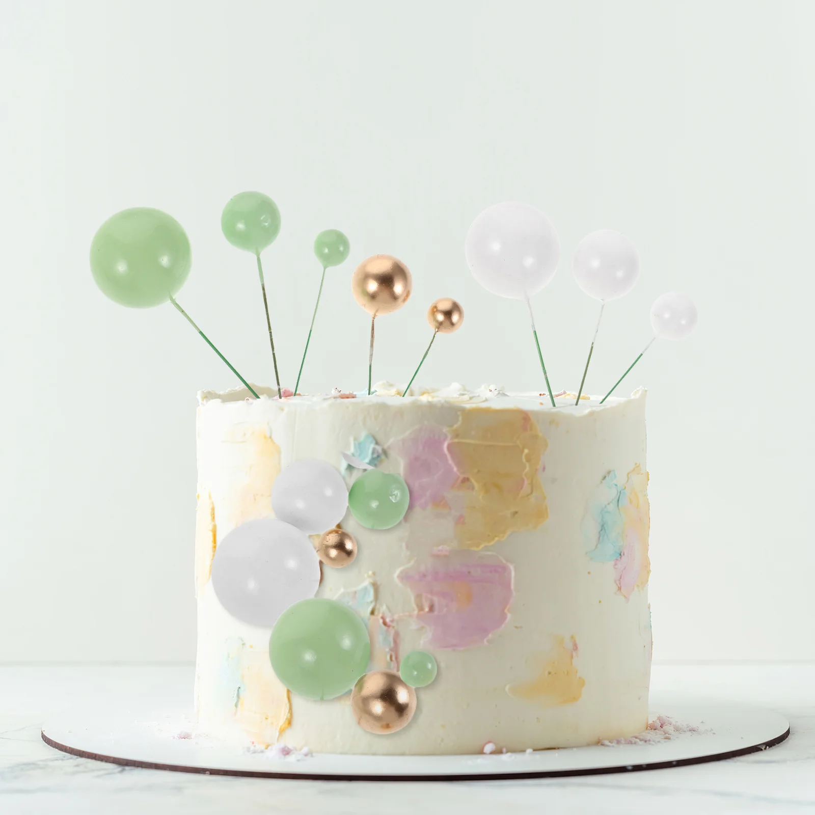 

Appetizers Picks Ball Shaped Cake Topper Decorating Accents Cupcake Toppers Balls Decoration Birthday Insert Stick