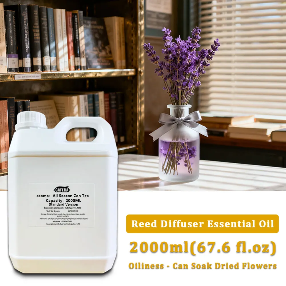 GAFERA 2000ml (67.6 fl.oz) All Season Zen Tea Diffuser Supplements Essential Oils - For Reed Diffuser & Fireless Aroma Diffuser