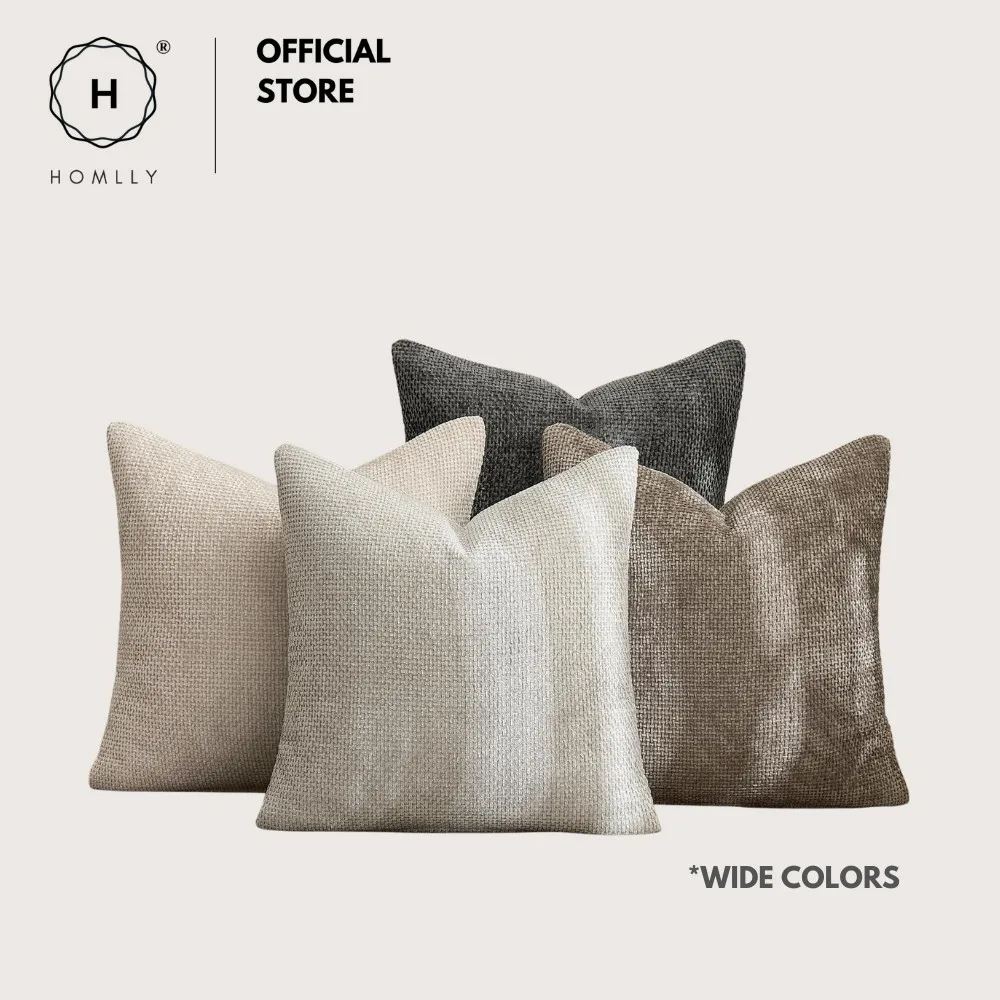 

Homlly Sadii Textured Chenille Decorative Pillow Cushion Cover Case (45x45cm) X2PCS